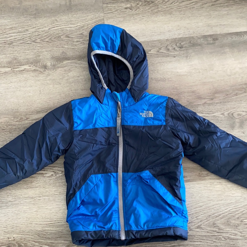Boys reversible blue The North Face jacket 4T